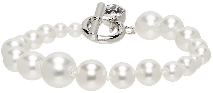 Photo: JW Anderson White & Silver Graduated Pearl & Crystal Anklet