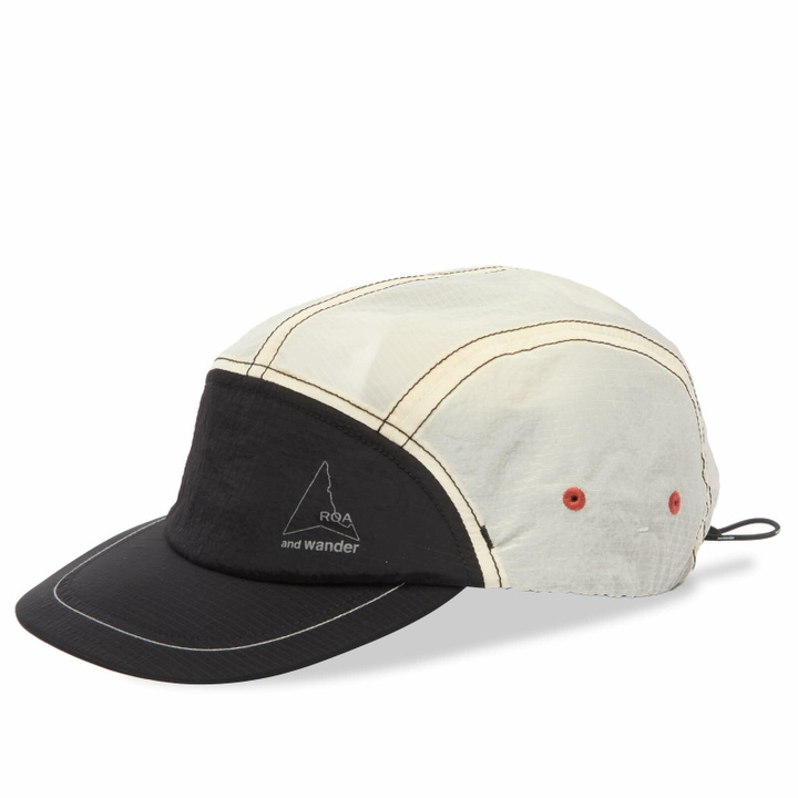 Photo: and wander Men's x ROA Ripstop Wind Cap in Off White 