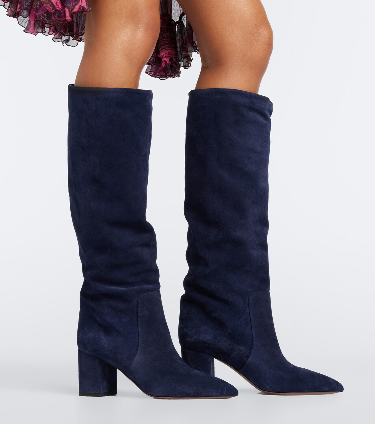Paris Texas Anja suede knee-high boots
