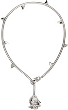 Marland Backus Silver Rosebud Necklace