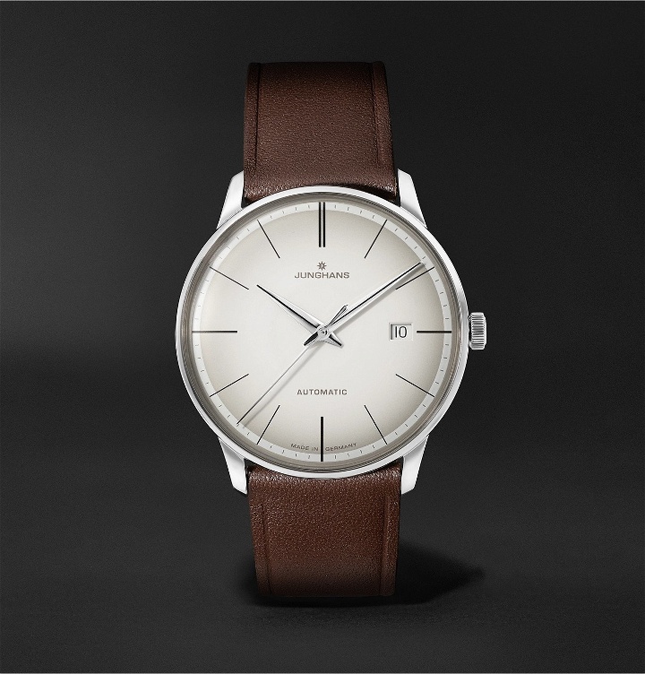 Photo: Junghans - Meister Automatic 38mm Stainless Steel and Leather Watch, Ref. No. 027/4050.00 - White