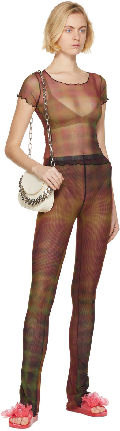 PRISCAVera Multicolor Pixel Mesh Fitted Pants
