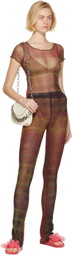 PRISCAVera Multicolor Pixel Mesh Fitted Pants