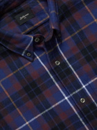 Bellerose - Farel Button-Down Collar Checked Cotton-Flannel Shirt - Blue