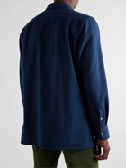 Kiton - Slim-Fit Stretch-Cotton Jersey Shirt - Blue