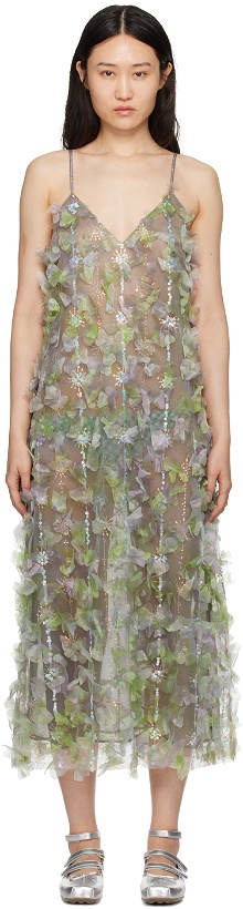 Photo: Anna Sui Green Floral Midi Dress