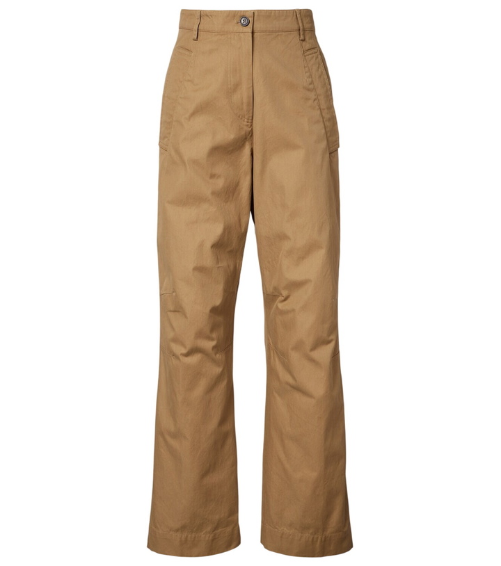 Photo: Dries Van Noten Cotton wide-leg pants