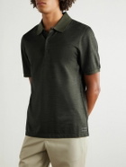 Purdey - Merino Wool and Lyocell-Blend Piqué Polo Shirt - Green