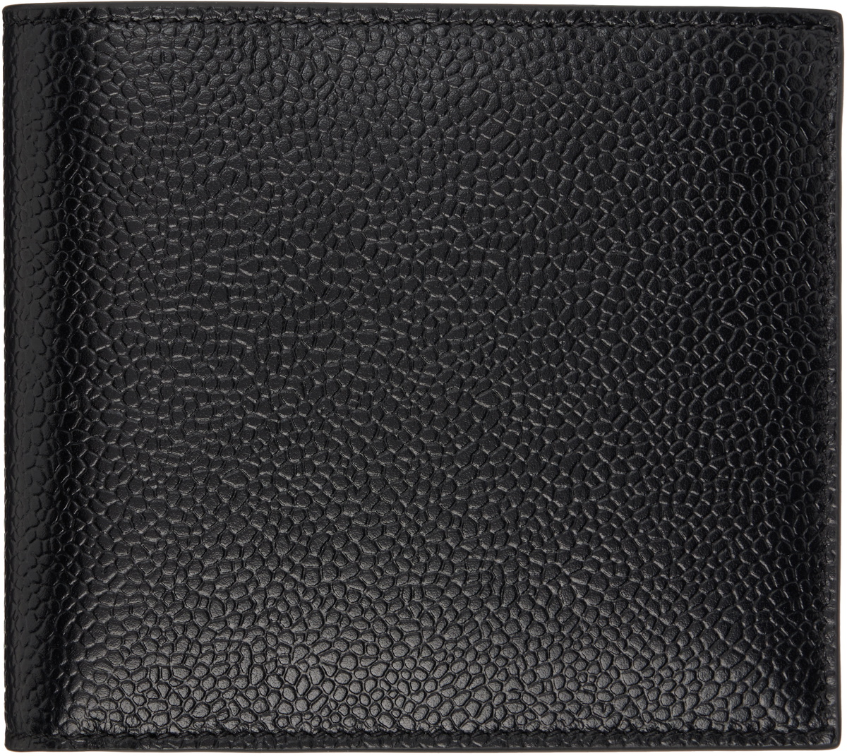 Thom Browne Black Pebble Grain Bifold Wallet