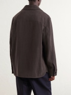 Loro Piana - Evandro Herringbone Linen Overshirt - Brown