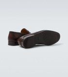 Magnanni Woven leather penny loafers