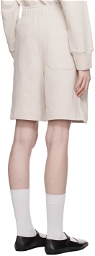 Margaret Howell Off-White Drawstring Shorts
