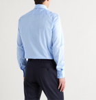 HUGO BOSS - Jason Slim-Fit Cutaway-Collar Cotton-Poplin Shirt - Blue