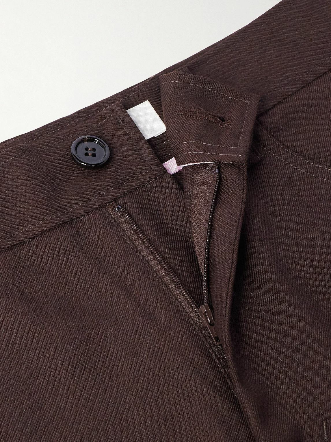 Séfr - Jiro Wide-Leg Twill Trousers - Brown Séfr