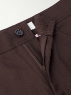 Séfr - Jiro Wide-Leg Twill Trousers - Brown
