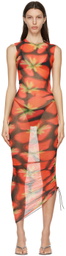 Louisa Ballou Black & Red Long Heatwave Dress