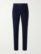 Slowear - Tapered Cotton-Blend Seersucker Trousers - Blue