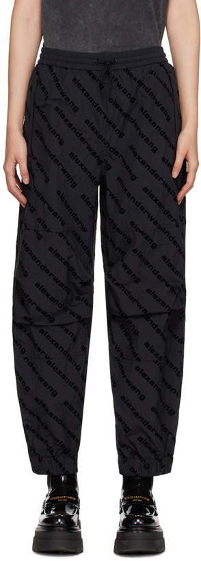 Photo: Alexander Wang Black Flocked Lounge Pants