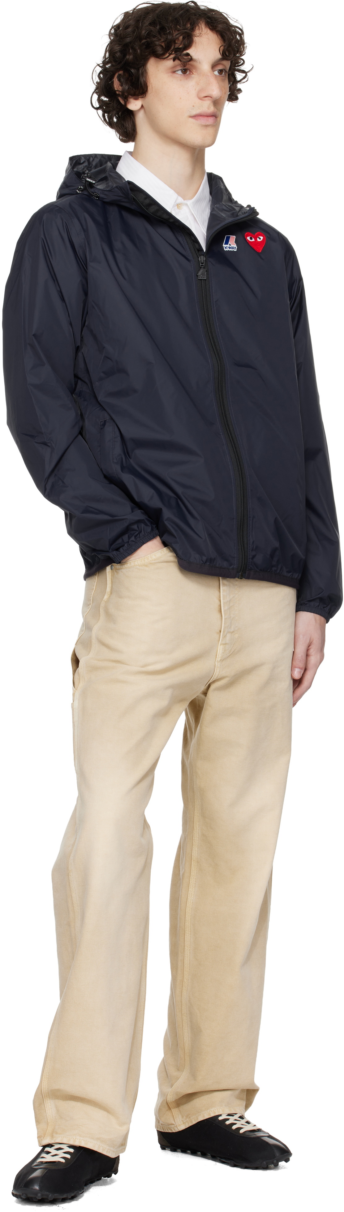COMME des GARÇONS PLAY Navy K-Way Edition Full Zip Jacket