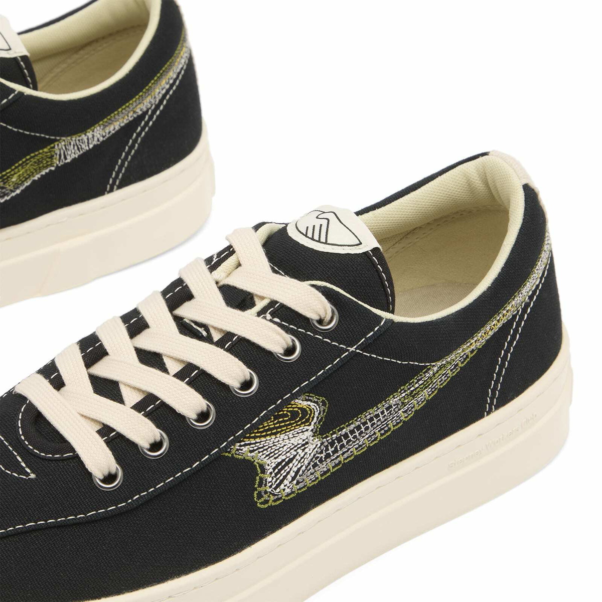 Stepney Workers Club Men's Dellow S-Strike Repair Stitch Sneaker in Black