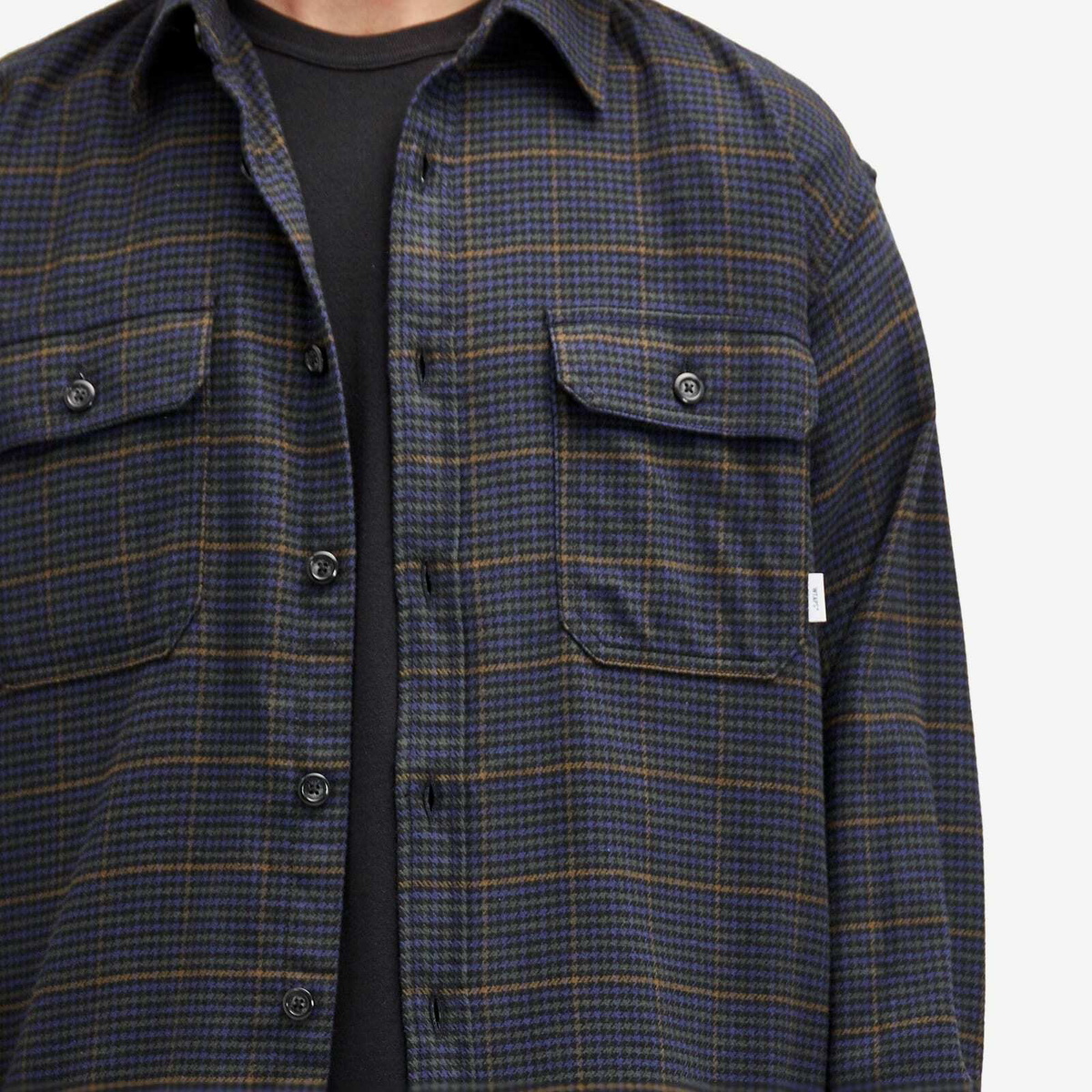 WTAPS Men's 12 Checked Work Shirt in Navy WTAPS