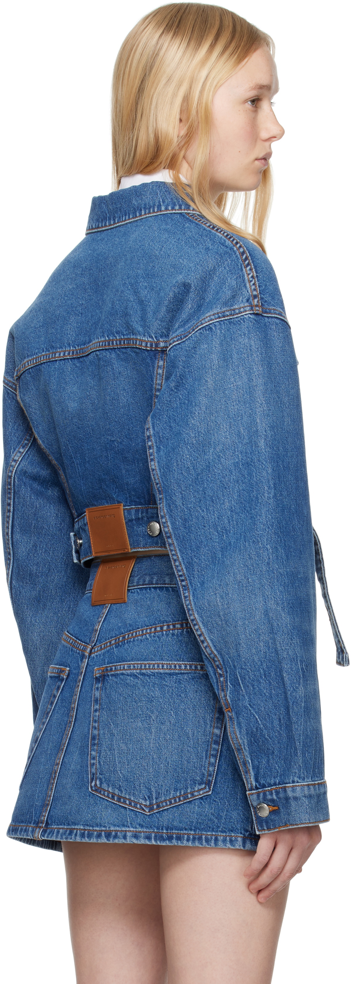 Alexander Wang Blue Regen Cotton Wrapped Denim Jacket
