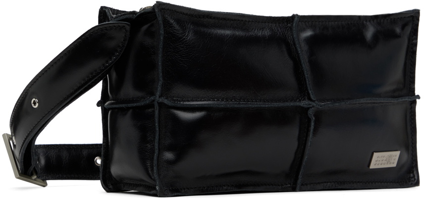 MM6 Maison Margiela Black Numeric Top Handle Mini Bag MM6
