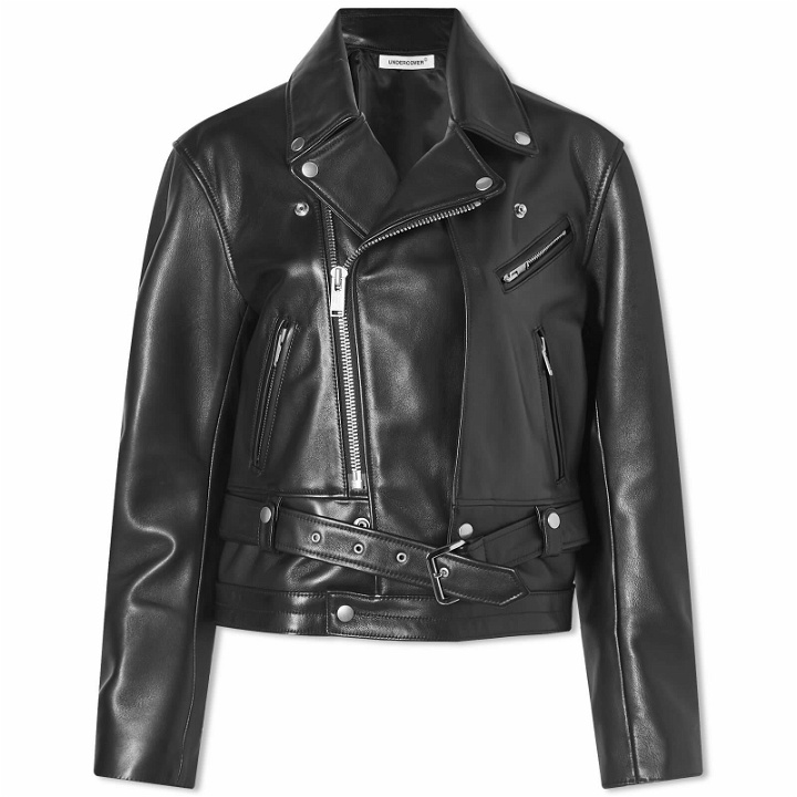 Photo: Undercover Women's Leather Biker Jacket in Black