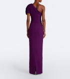 Safiyaa Millie belted crêpe gown