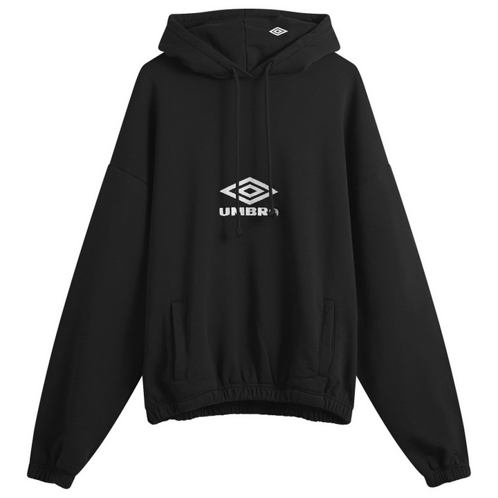 Photo: Umbro by Slam Jam Men's OG Logo Mask Hoodie in Washed Black