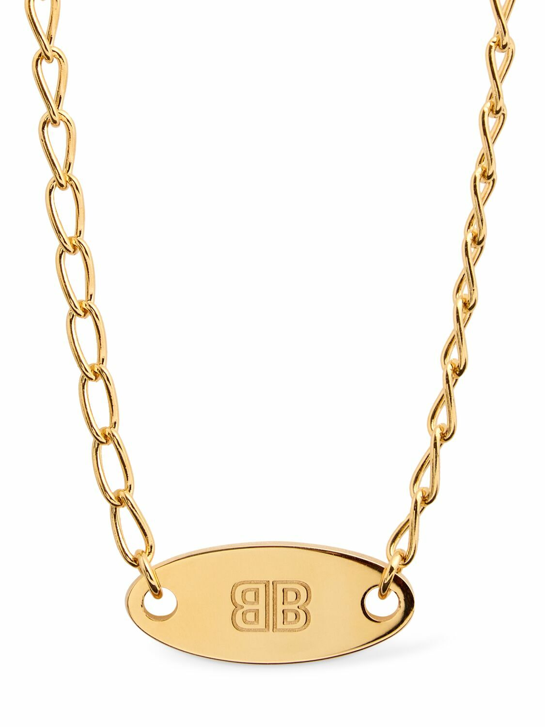 Balenciaga Gold BB Icon Necklace Balenciaga
