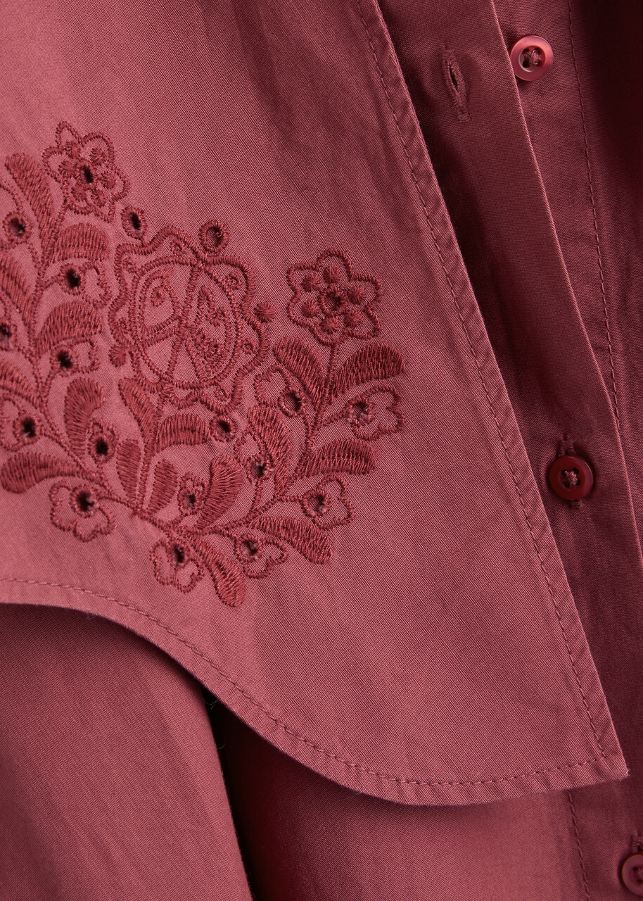 Damson Madder Mimi Broderie Anglaise Cotton Mini Dress Rose