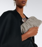 Aquazzura Tequila crystal-embellished clutch