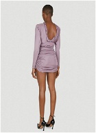 Ruched Dress in Purple