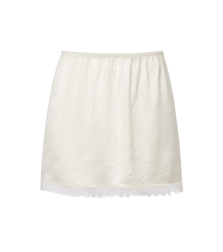 Photo: Leset Barb lace-trimmed satin miniskirt