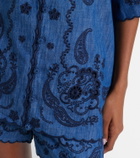 Zimmermann Aster embroidered denim shirt