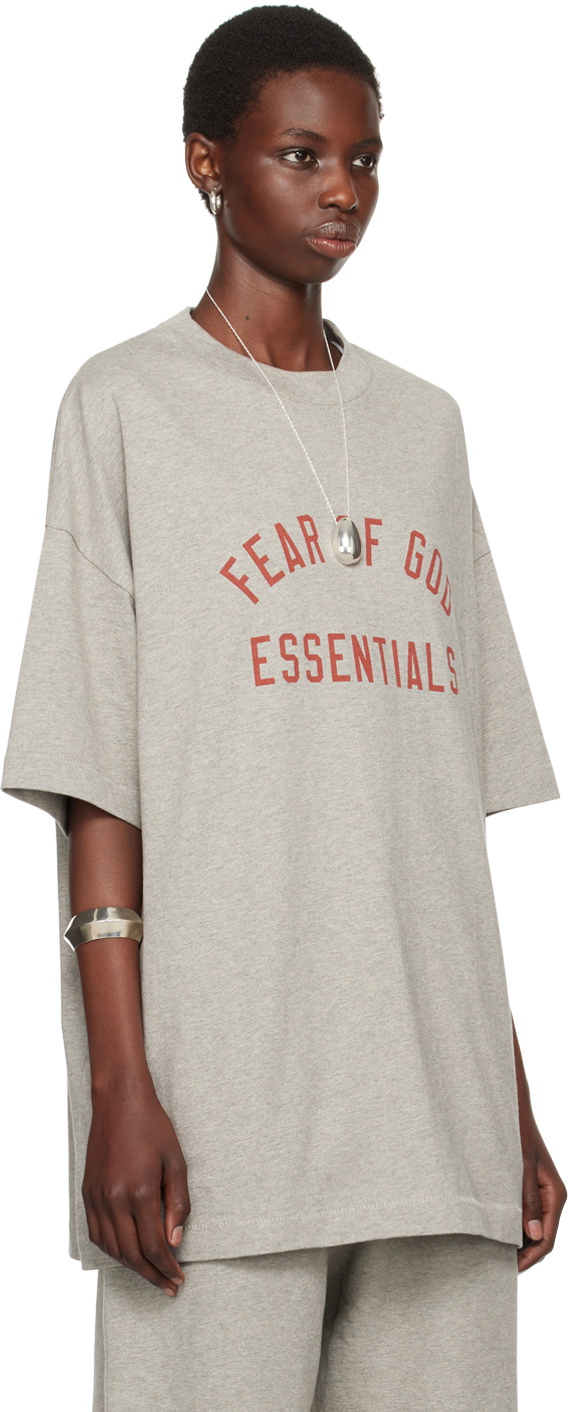 Fear of God ESSENTIALS Gray Crewneck T-Shirt Fear Of God Essentials