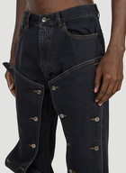 Y/Project - Button Panel Jeans in Black