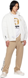 AAPE by A Bathing Ape White Embroidered Jacket
