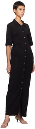 BITE Black Naked Back Maxi Dress