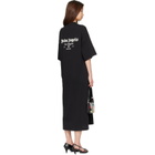 Palm Angels Black 'Milan LA' T-shirt Maxi Dress
