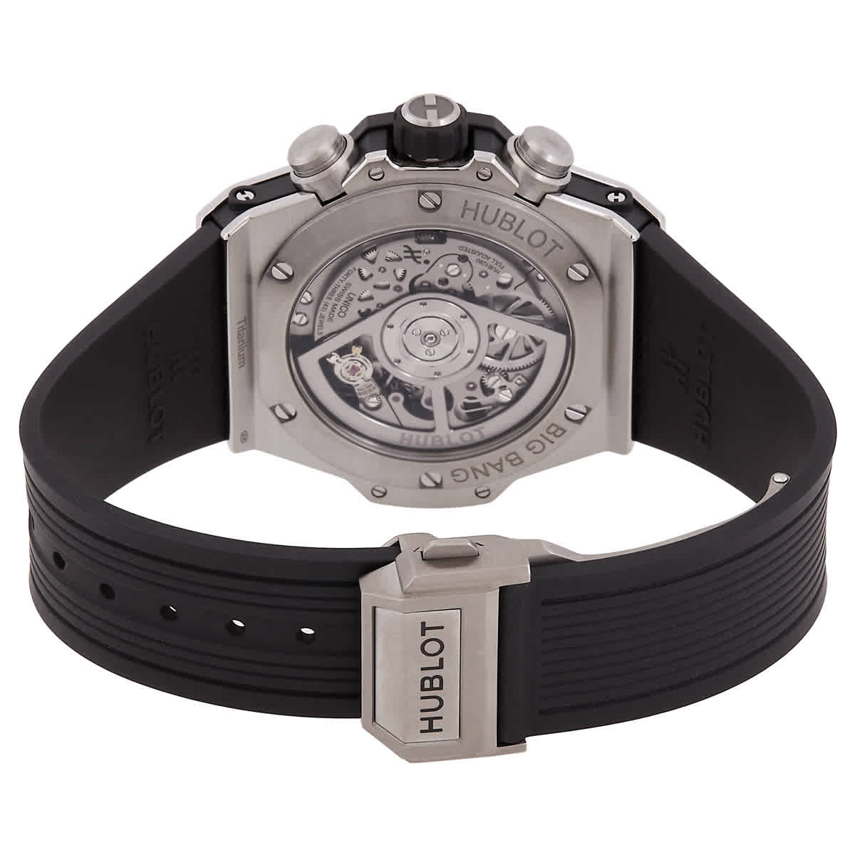 Hublot Big Bang Unico Titanium Jewellery Chronograph Automatic Diamond Grey Dial Mens Watch 441.NX.1171.RX.0904