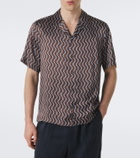 Frescobol Carioca Roberto printed silk bowling shirt