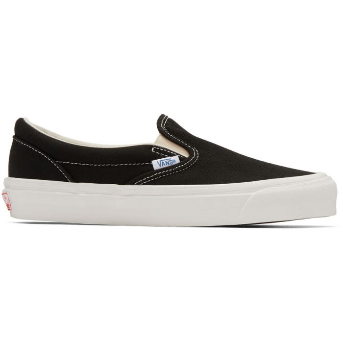 Photo: Vans Black OG Classic Slip-On Sneakers 