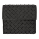 Bottega Veneta Black Small Intrecciato Trifold Wallet