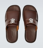 Burberry - TB Monogram leather slides