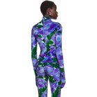 Richard Quinn Blue Floral Turtleneck