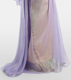 Maria Lucia Hohan Cassandra caped silk gown