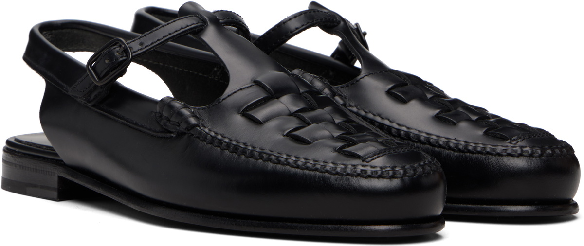 HEREU Black Roqueta Loafers