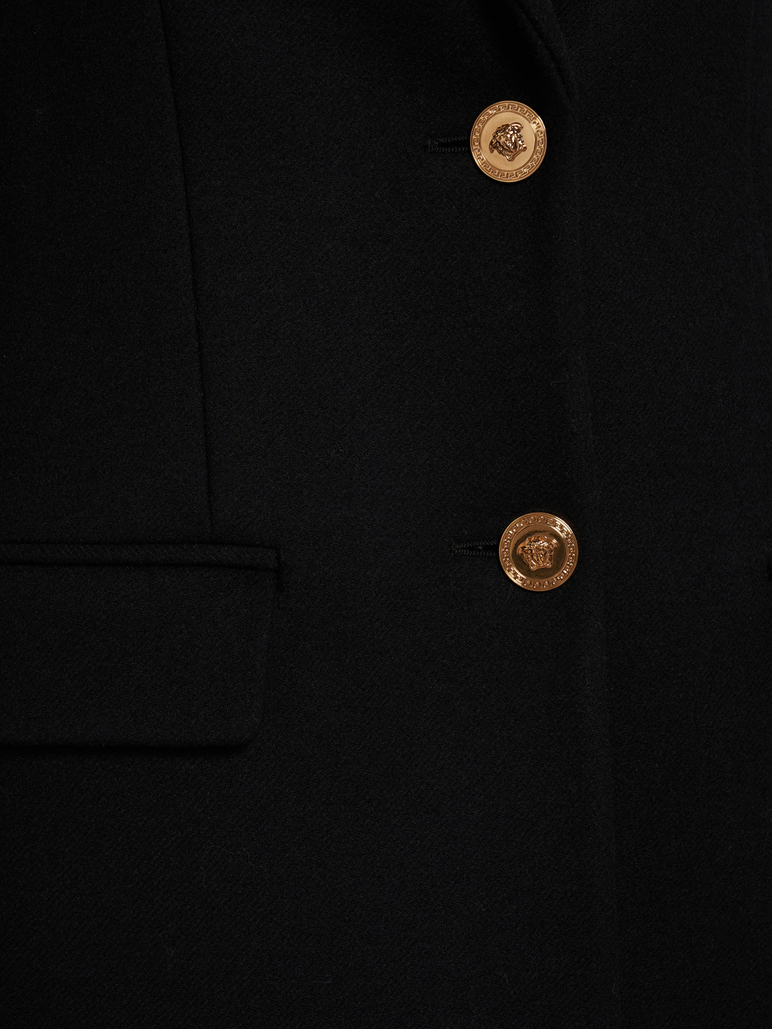 Versace single-breasted wool blazer - Black